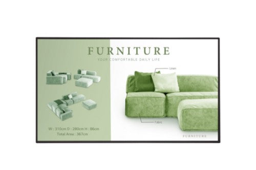 LG 43UM5N-H Digital signage flat panel 43" LCD Wi-Fi 500 cd/m² 4K Ultra HD Black WebOS 24/7