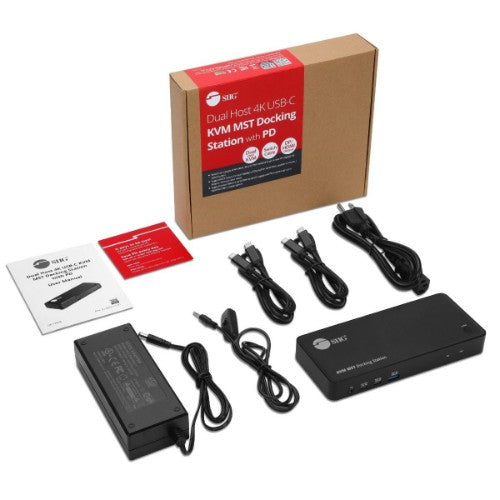 Siig CE-DK0111-S1 laptop dock/port replicator Docking USB 3.2 Gen 1 (3.1 Gen 1) Type-C Black