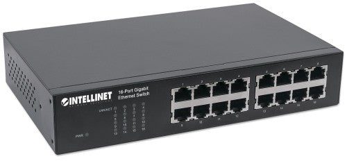 Intellinet 561068 network switch Unmanaged L2 Gigabit Ethernet (10/100/1000) 1U Black