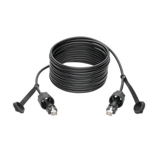 Tripp Lite Industrial Cat5e/Cat6 STP Patch Cable – RJ45 M/M, CMX Outdoor, IP67, 26 AWG, 4.87 m