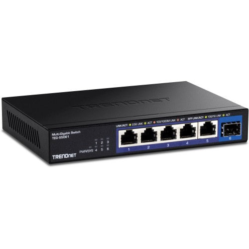 Trendnet TEG-S5061 network switch Unmanaged 2.5G Ethernet (100/1000/2500) Black