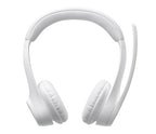 Logitech 981-001416 headphones/headset Wireless Head-band Office/Call center Bluetooth White