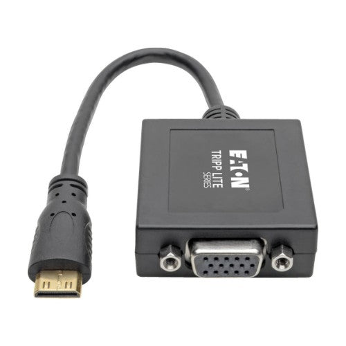 Tripp Lite P131-06N-MINI video cable adapter 6" (0.152 m) Mini HDMI VGA (D-Sub) Black