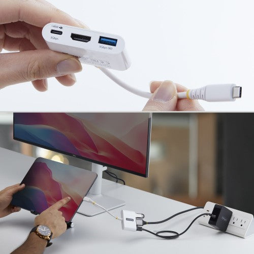 StarTech.com 168W-USBC-MULTIPORT laptop dock/port replicator Wired USB 3.2 Gen 1 (3.1 Gen 1) Type-C White