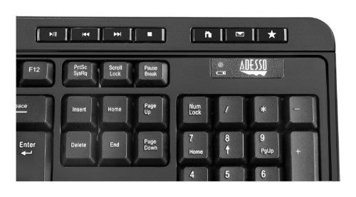 Adesso WKB-1320CB-TAA keyboard Mouse included Home/Office USB US English Black