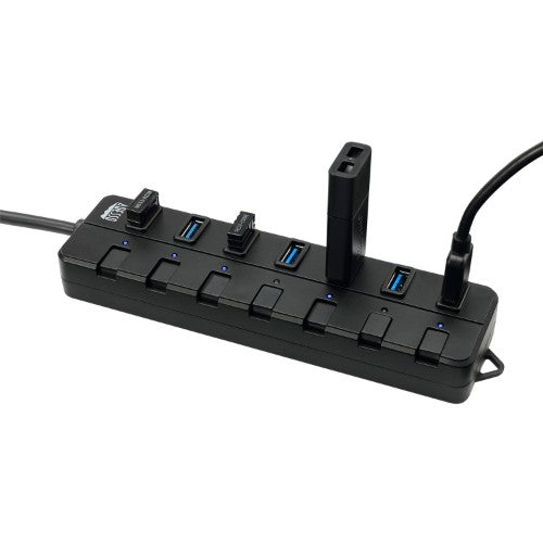 Adesso AUH-3070P interface hub USB 3.2 Gen 1 (3.1 Gen 1) Type-A 5000 Mbit/s Black
