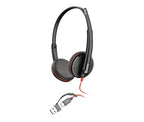 HP Poly Blackwire 3225 Stereo Headset +USB-C/A Adapter TAA