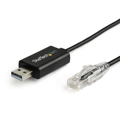 StarTech.com ICUSBROLLOVR cable gender changer RJ-45 USB 2.0 Type-A Black