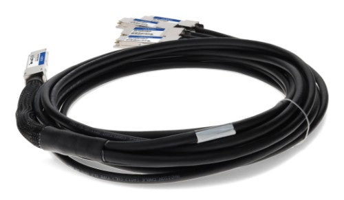 AddOn Networks QDD-4ZQ100-CU3M-AO InfiniBand/fibre optic cable 118.1" (3 m) QSFP-DD 4x QSFP56 DAC Black, Stainless steel