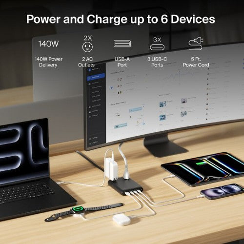 Belkin SRZ003TT5 mobile device charger Smartphone, Tablet, Laptop, Smartwatch Black Fast charging Indoor