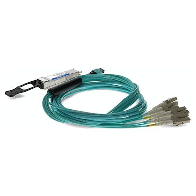AddOn Networks QSFP-8LC-AOC3M-AO InfiniBand/fibre optic cable 118.1" (3 m) QSFP+ MPO Aqua color