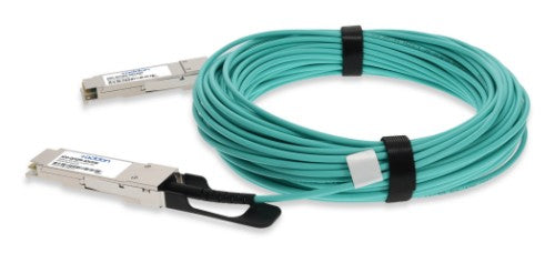 AddOn Networks ADD-QCIQPA-AOC25M InfiniBand/fibre optic cable 984.3" (25 m) QSFP+ AOC Aqua color, Silver