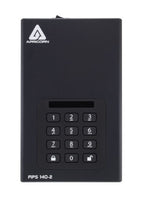 Apricorn Aegis Padlock DT FIPS external hard drive 12 TB USB Type-B 3.2 Gen 1 (3.1 Gen 1) Black