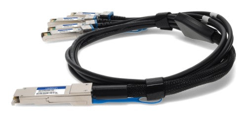 AddOn Networks ADD-Q28ALS28IN-P2M InfiniBand/fibre optic cable 78.7" (2 m) QSFP28 4x SFP28 DAC Black, Stainless steel