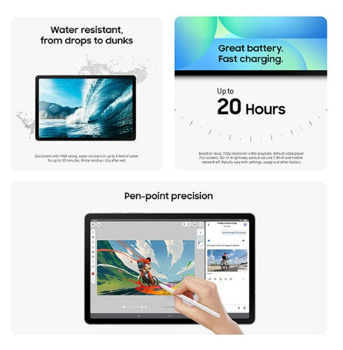 Samsung Galaxy Tab S10 FE 5G LTE-TDD & LTE-FDD 128 GB 10.9" 8 GB Wi-Fi 6 (802.11ax) Gray