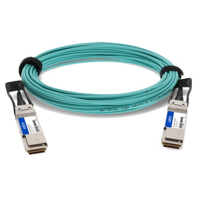 AddOn Networks QSFP-200GB-AOC10M-AO InfiniBand/fibre optic cable 393.7" (10 m) QSFP56 Green, Silver