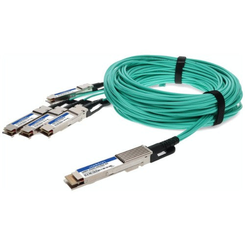 AddOn Networks Q400G-4Q56G-AOC2M-AO InfiniBand/fibre optic cable 78.7" (2 m) QSFP-DD 4x QSFP56 Turquoise