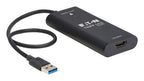 Eaton U444-H4K6-CAP video cable adapter 11.8" (0.3 m) USB Type-A HDMI Black
