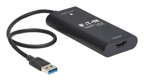 Eaton U444-H4K6-CAP video cable adapter 11.8" (0.3 m) USB Type-A HDMI Black