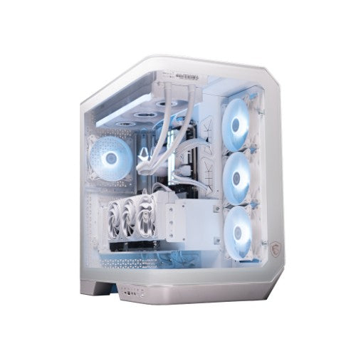 MSI MEG Vision Vision ZS 9NVV-2080US AMD Ryzen™ 9 9950X3D 32 GB DDR5-SDRAM 2 TB SSD NVIDIA GeForce RTX 5080 Windows 11 Home Desktop PC White