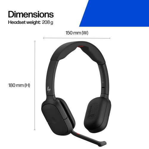 HP Poly Focus 625 Headset + Wireless Charge Stand