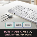 Adesso AKB-730UW keyboard Home/Office USB QWERTY UK International White
