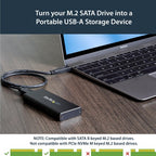 StarTech.com SM21BMU31C3 storage drive enclosure SSD enclosure Black, Silver M.2