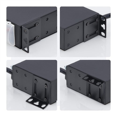 StarTech.com 1215B8H-RACK-PDU-RA power distribution unit (PDU) 12 AC outlet(s) 1U Black