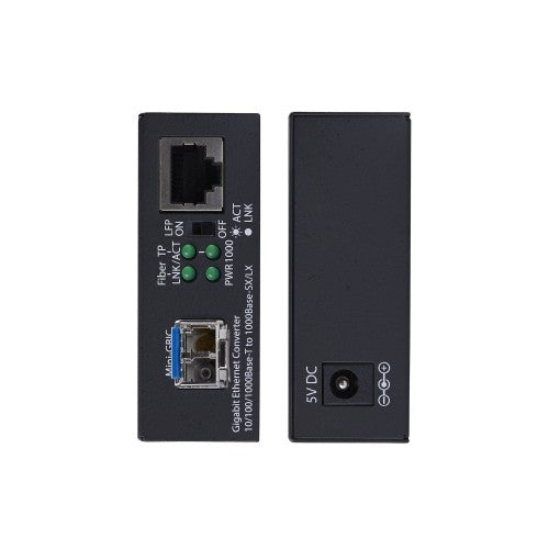 StarTech.com MCM1110SMLC20 network media converter 2000 Mbit/s 1310 nm Single-mode Black