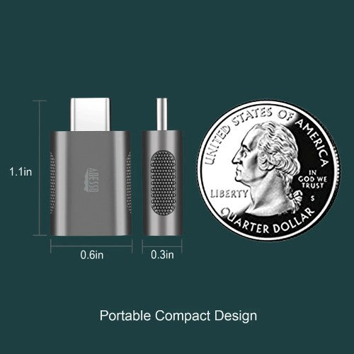 Adesso ADP-300-04 cable gender changer USB-C USB-A Gray