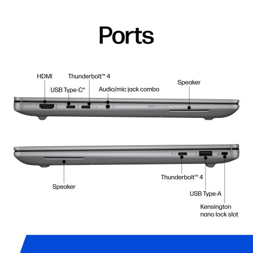 HP ZBook Ultra G1a Wolf Pro Security Edition Copilot+ PC AMD Ryzen AI Max PRO 390 Mobile workstation 14" WUXGA 64 GB LPDDR5x-SDRAM 4 TB SSD Wi-Fi 7 (802.11be) Windows 11 Pro Silver