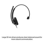 HP Poly Mission 415 Monaural USB Wired Headset Classic