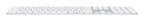 Apple MXCJ3LL/A keyboard Universal Bluetooth QWERTY US English Silver, White