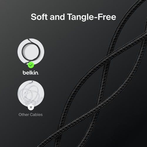 Belkin CAB025FQ1MBK USB cable 39.4" (1 m) USB C Black