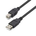 StarTech.com 15m USB 2.0, M/M USB cable 590.6" (15 m) USB A USB B 0.48 Gbit/s Aluminum, Black