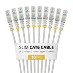 StarTech.com N6PAT2GRS10PK networking cable Gray 24" (0.609 m) Cat6 U/UTP (UTP)