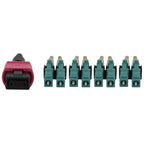 Tripp Lite N845X-01M-8L-MG InfiniBand/fibre optic cable 39.4" (1 m) MPO/MTP 4x LC OFNR Aqua color, Black, Magenta
