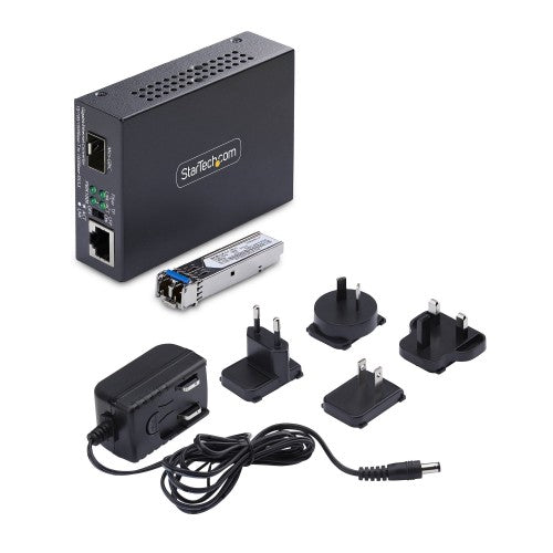 StarTech.com MCM1110SMLC20 network media converter 2000 Mbit/s 1310 nm Single-mode Black