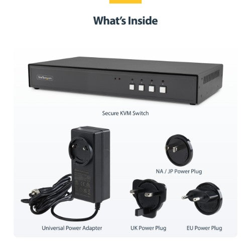 StarTech.com CK4-P104 KVM switch Black