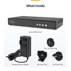 StarTech.com CK4-P104 KVM switch Black