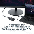 StarTech.com USB32DPES2 USB graphics adapter 3840 x 2160 pixels Black