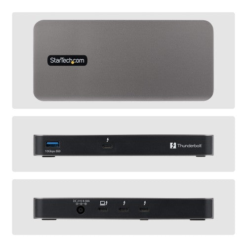 StarTech.com 303NA-TB5-HUB interface hub Thunderbolt 5 80 Mbit/s Gray