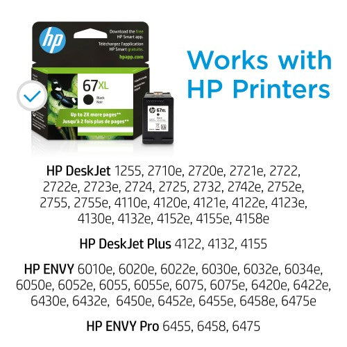 HP 67XL High Yield Black Original Ink Cartridge