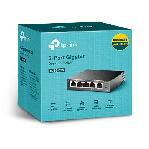 TP-Link TL-SG105S network switch Unmanaged Gigabit Ethernet (10/100/1000) Black