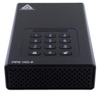 Apricorn Aegis Padlock DT FIPS external hard drive 16 TB USB Type-B 3.2 Gen 1 (3.1 Gen 1) Black