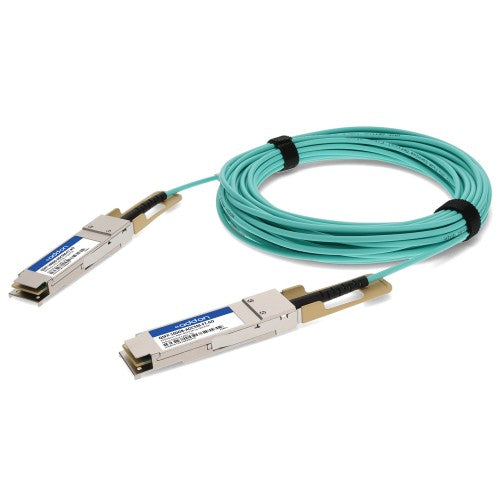 AddOn Networks QSFP-100GB-AOC5M-FT-AO InfiniBand/fibre optic cable 196.9" (5 m) QSFP28 AOC Aqua color