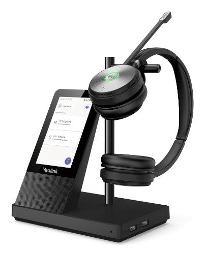 Yealink WH66 Dual Teams Personal audio conferencing system Wireless Head-band Office/Call center USB Type-A Bluetooth Charging stand Black