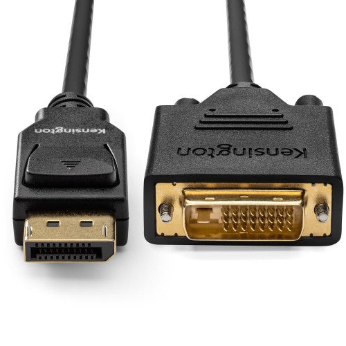Kensington DisplayPort 1.1 (M) to DVI-D (M) Passive Unidirectional Cable, 6ft