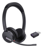 Yealink WH64 Hybrid Dual Teams Headset Wireless Head-band Office/Call center Micro-USB Bluetooth Black