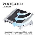 Fellowes 8036701 laptop stand Black, Silver 17"